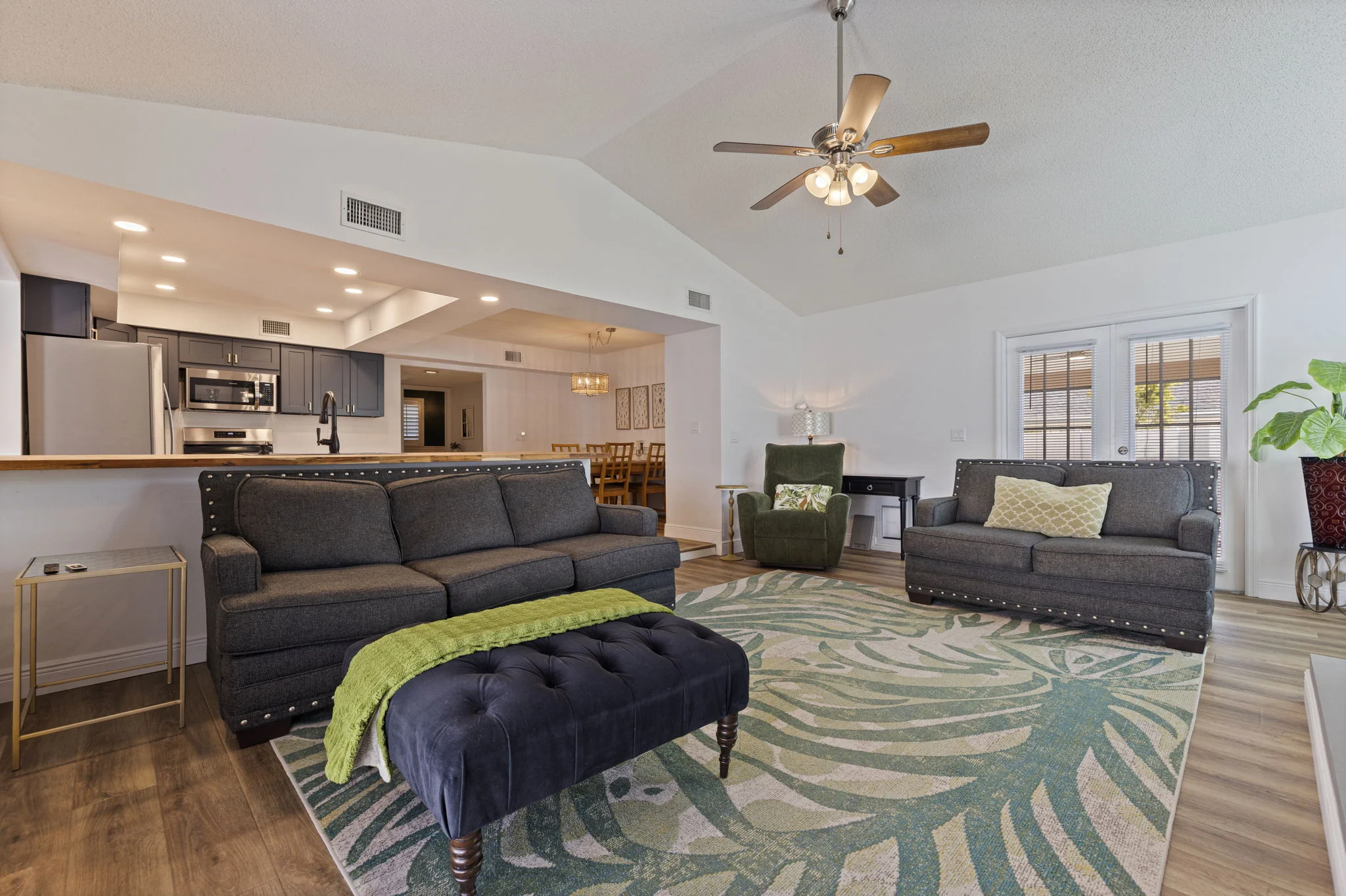 Open living spaces at 7938 Harwood Road